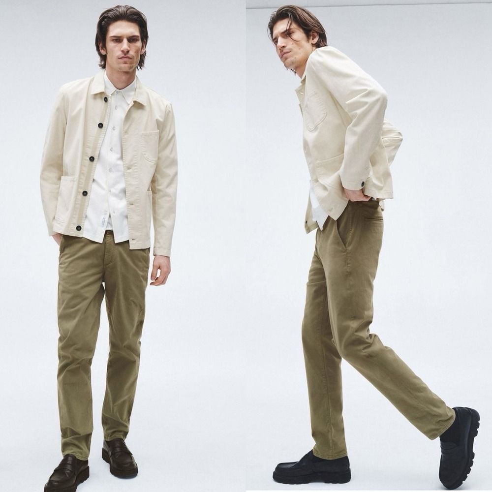 Rag & Bone New York Pale Army Fit 2 Stretch Twill Chino Mens Pants 28 Slim NEW